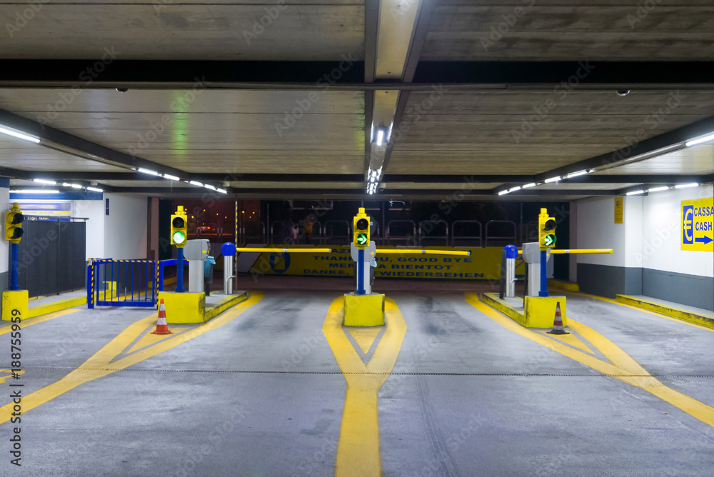 Entrance to multistorey underground car parking garage Stock Photo Adobe Stock