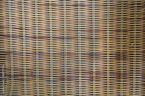 Close up on the texture of bamboo weave craft background