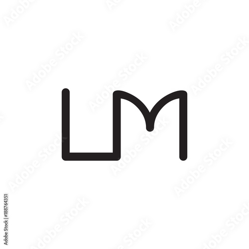 initial letter rounded logo modern