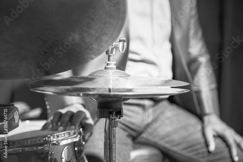 Photography Drummer performing in an event