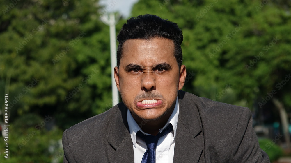 Business Man Making Funny Faces Business Man Making Funny Faces