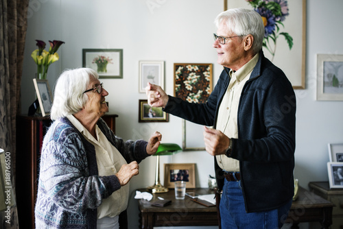 Senior couple dancing