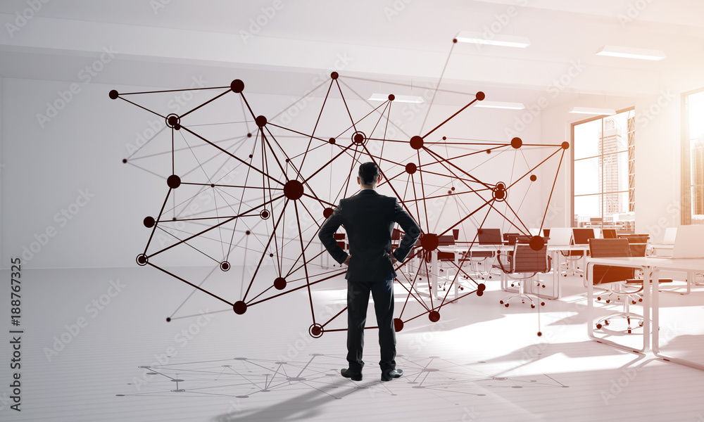 Networking and social communication concept as effective point for modern business Networking and social communication concept as effective point for modern business