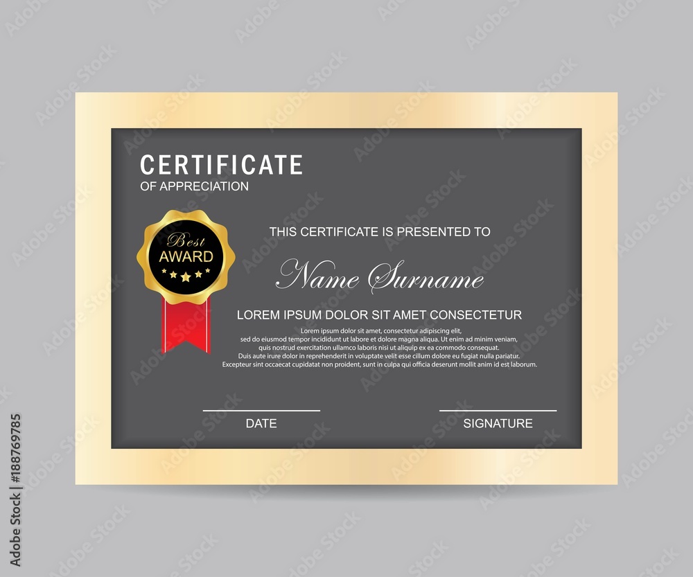 Obraz premium Modern certificate vector