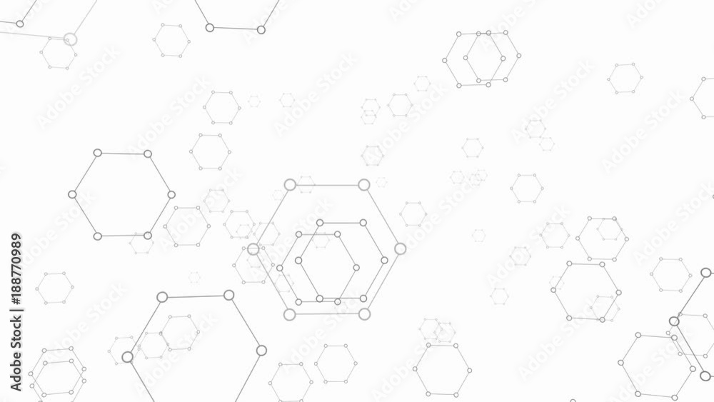 Abstract hexagon pattern - seamless looping, alpha channel and 4K
