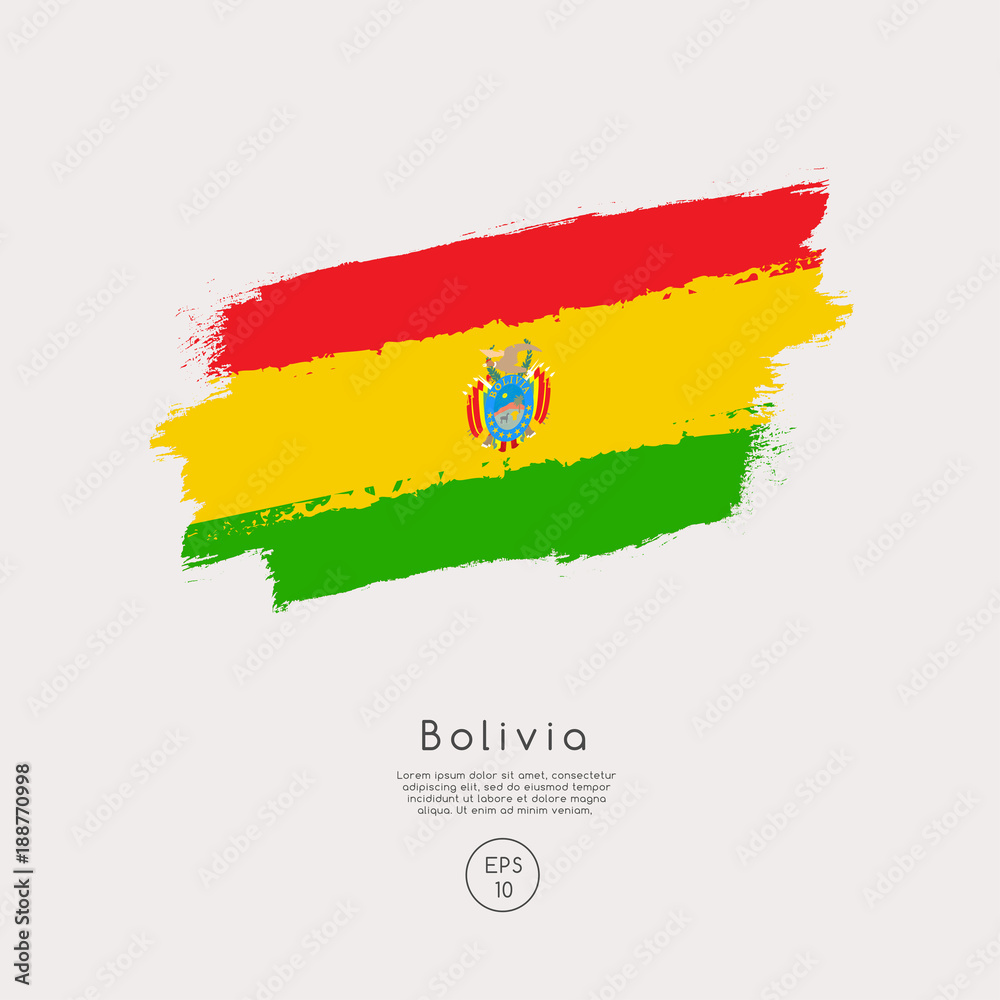 Obraz premium World Flag in Grunge Brush Stroke : Vector Illustration