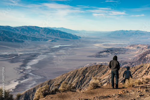 Father and Sun Watching Landscape of Death Valley National Park from Dante's View, California, United States © Alexey