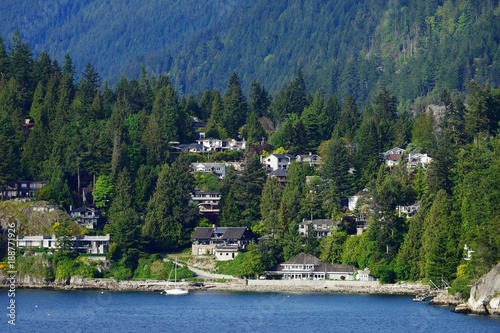 Side view of West Vancouver shore from the water