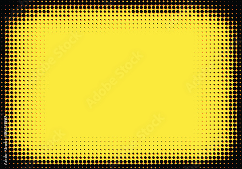 Pop art styled halftone retro background with comic dots