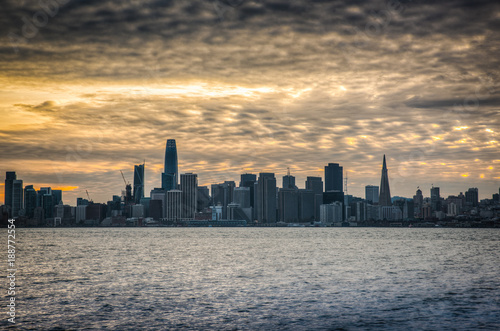 San Francisco Dramatic Winter Sunset, California, United States