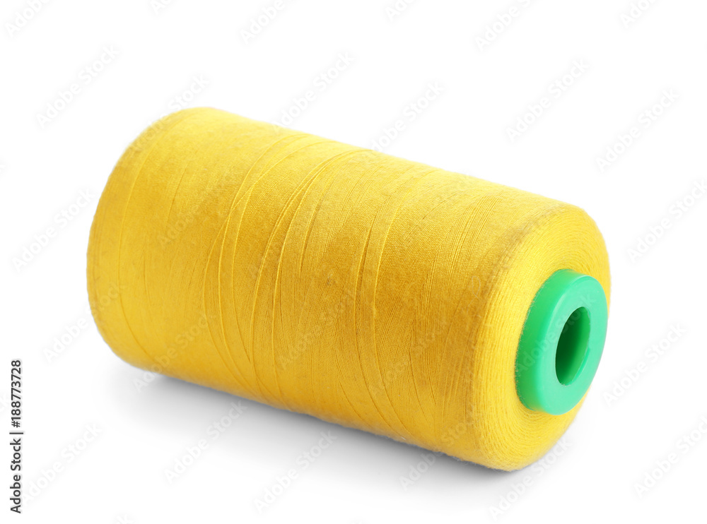 Spool of sewing thread on white background Spool of sewing thread on white background