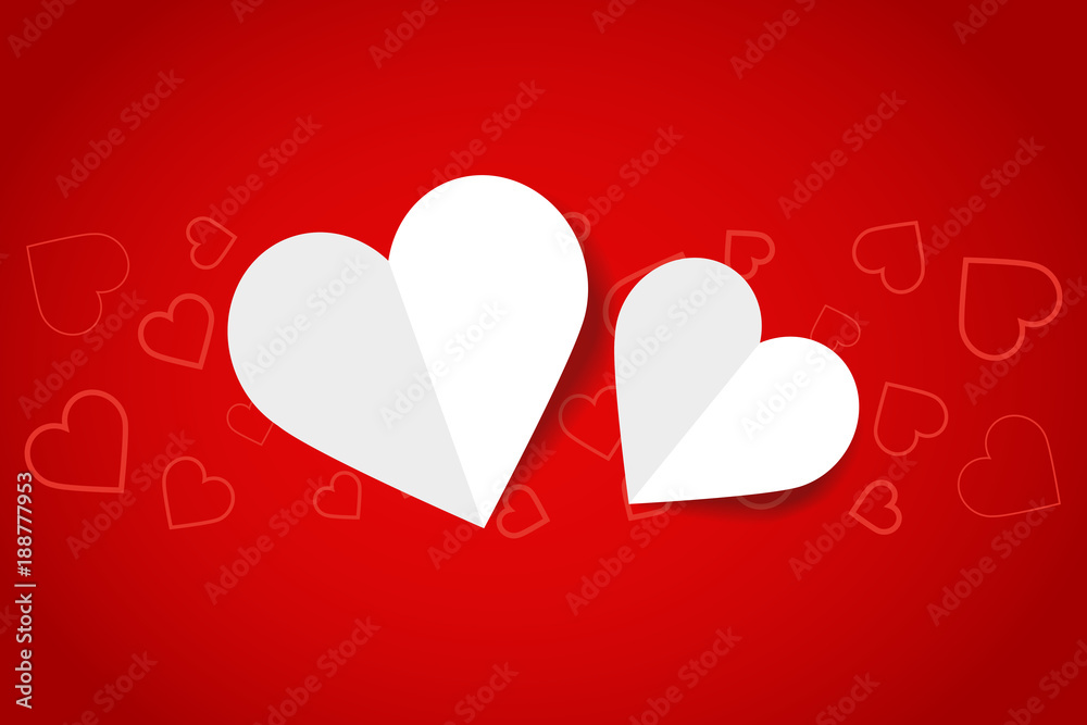 Banner background with hearts