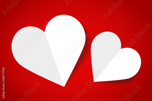 Banner background with hearts photo