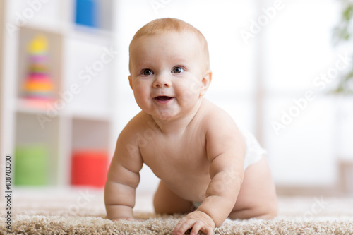 pretty crawling baby