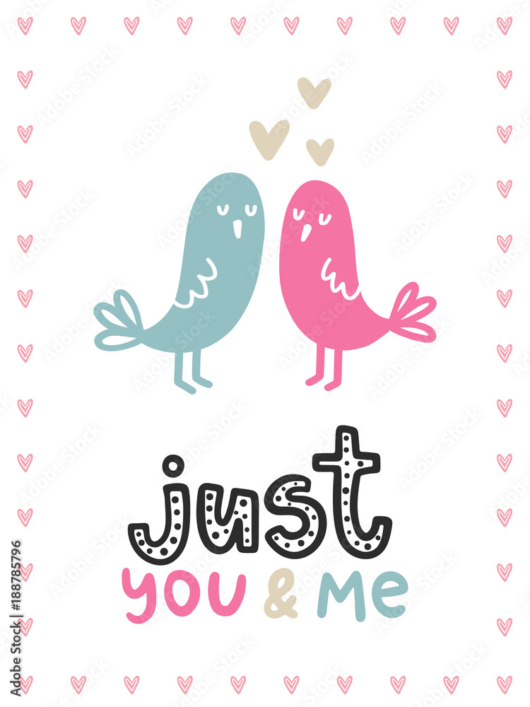 Scandinavian romantic card Scandinavian romantic card