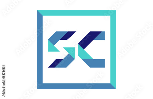 SC Square Ribbon Letter logo