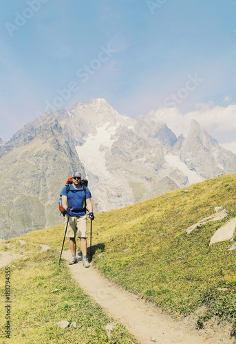 The Tour du Mont Blanc is a unique trek of approximately 200km around Mont Blanc that can be completed in between 7 and 10 days passing through Italy, Switzerland and France. © vetal1983