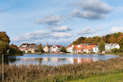 Talsi city in autumn time, Latvia.