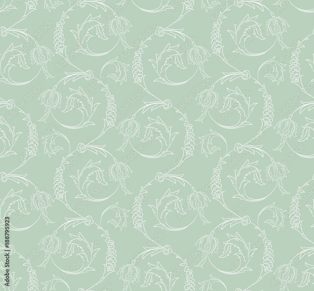 Floral swirls seamless pattern Floral swirls seamless pattern