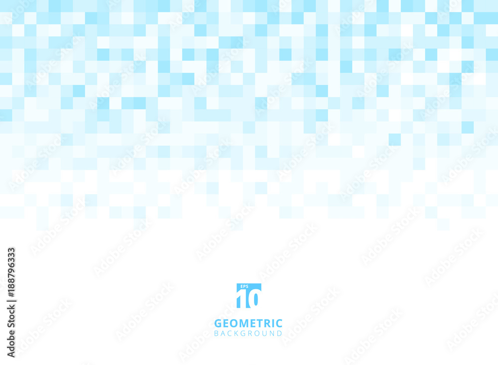 Fototapeta Abstrakt obciosuje geometrycznego bławego tło z kopii przestrzenią. Pixel, Grid, Mosaic.