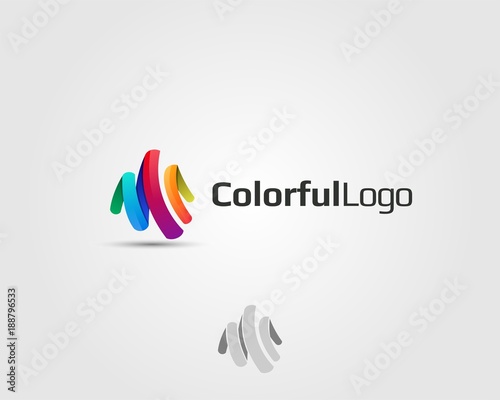 abstract colorful logo icon element template