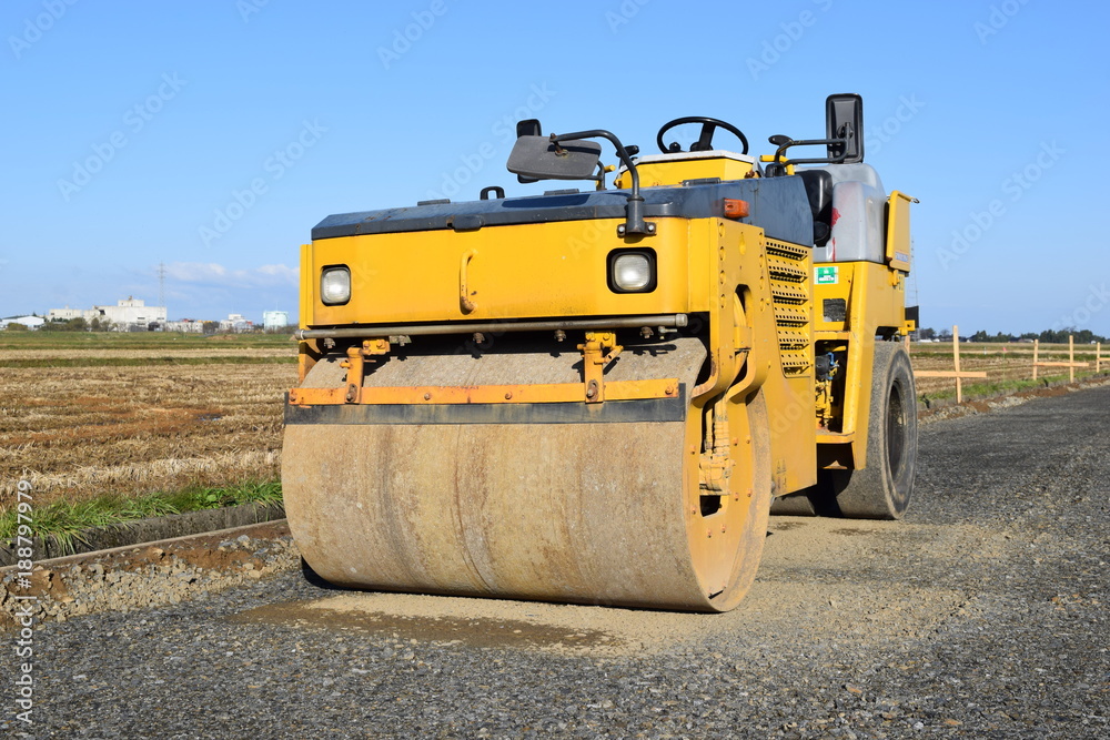 締固め用機械 ロードローラー Stock Photo Adobe Stock