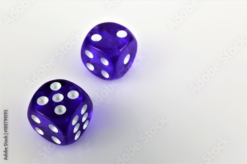 An concept Image of two dices with copy space