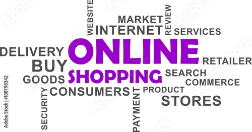 word cloud - online shopping