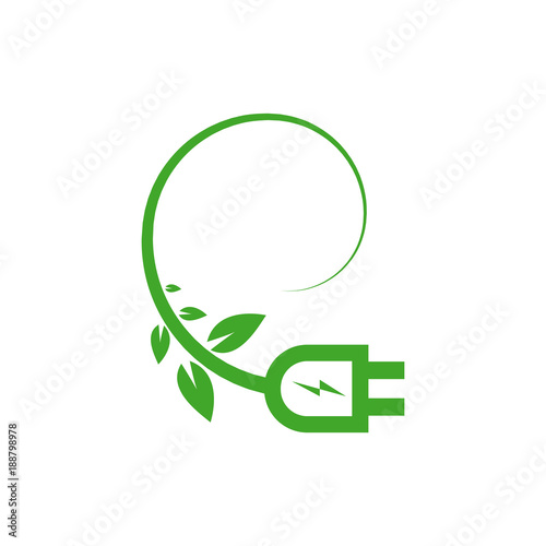 Green Charger Icon Vector Template Design