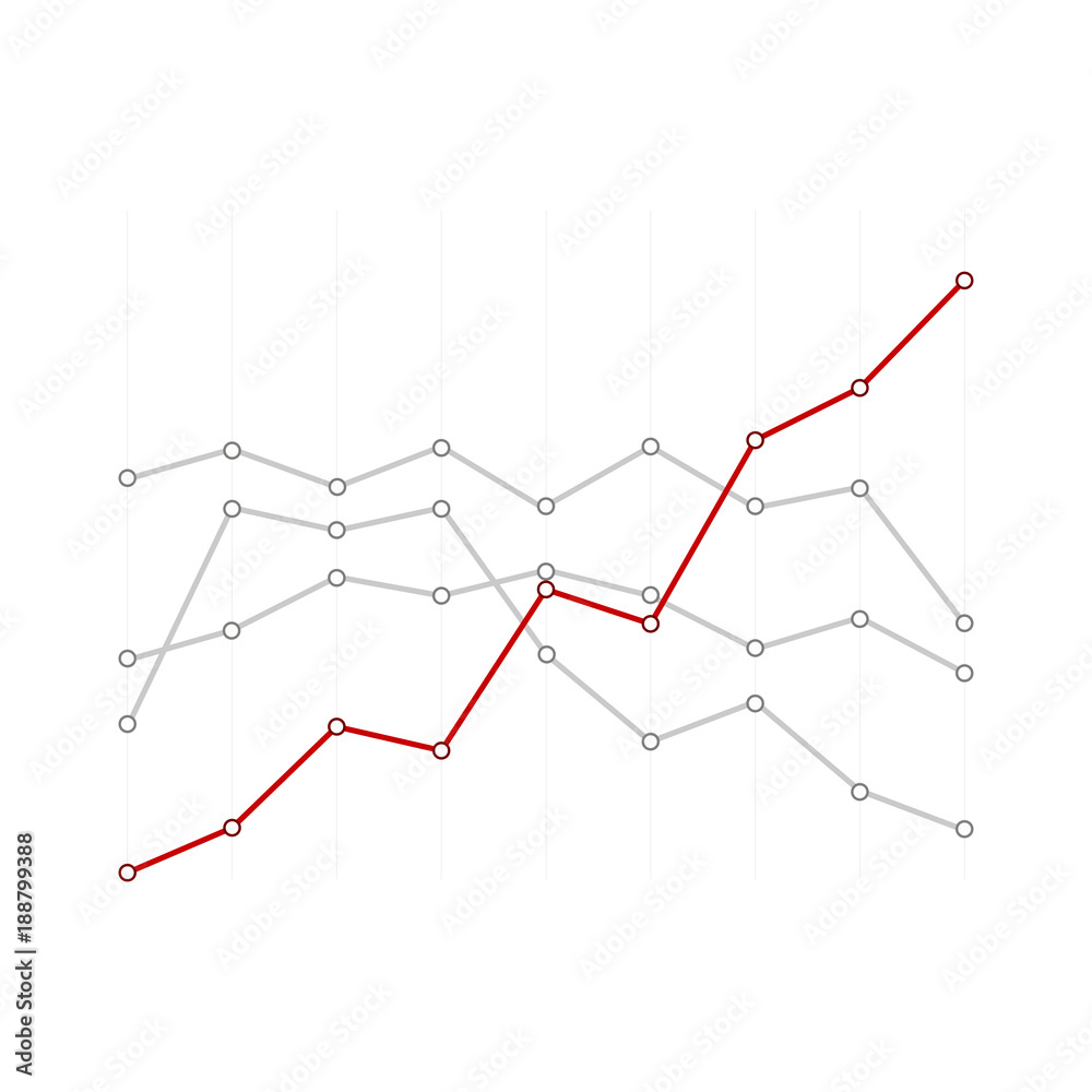 Obraz premium Graph financial chart