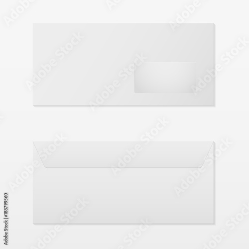 Realistic blank envelope