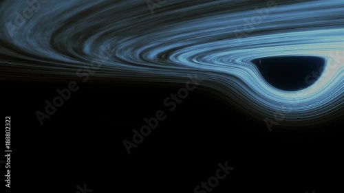 Supermassive Black Hole Event Horizon From Below Accretion Disk