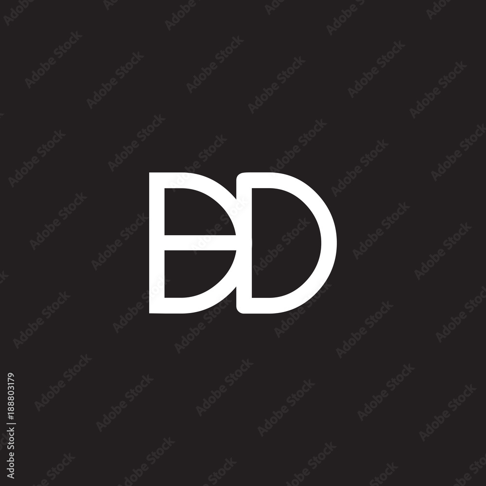 initial letter rounded logo modern white