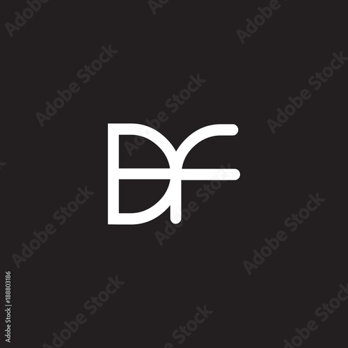 initial letter rounded logo modern white