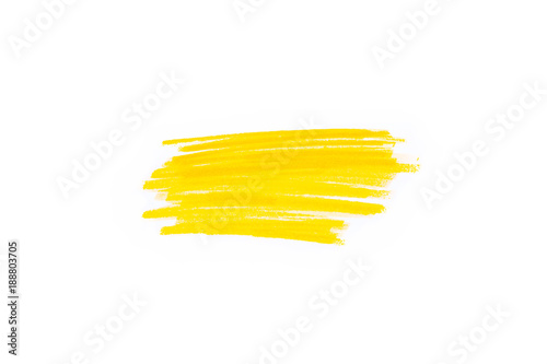 Obraz na płótnie Hand drawn yellow highlighter stripes. Marker strokes background template. Optimized for one click color changes w salonie