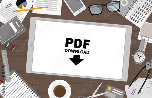 Schreibtisch mit Tablet - PDF