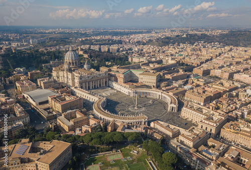 Aerial view of Vatican city, Rome, Italy