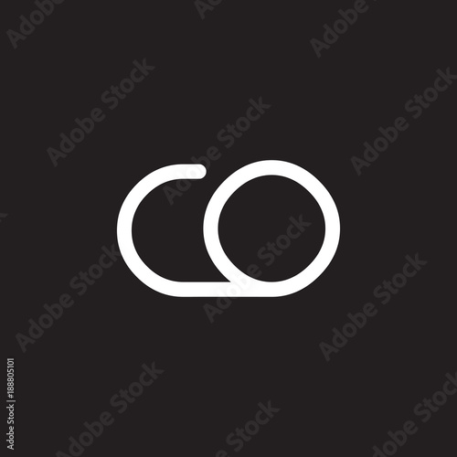 initial letter rounded logo modern white