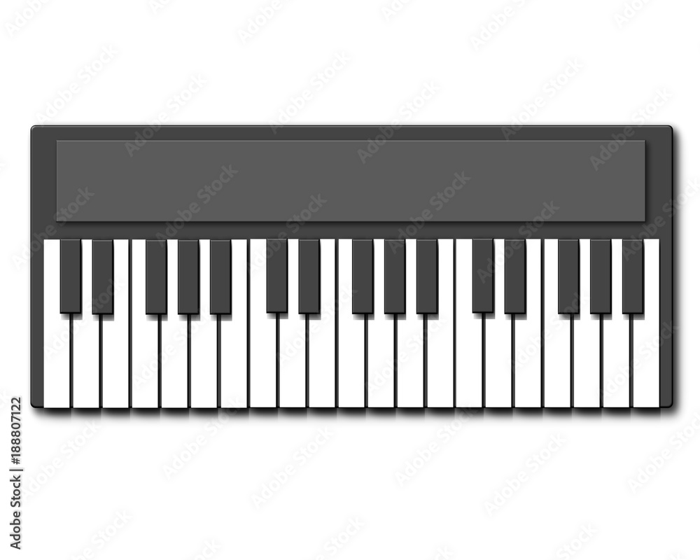 Music instrument, Piano keyboard, illustration Music instrument, Piano keyboard, illustration