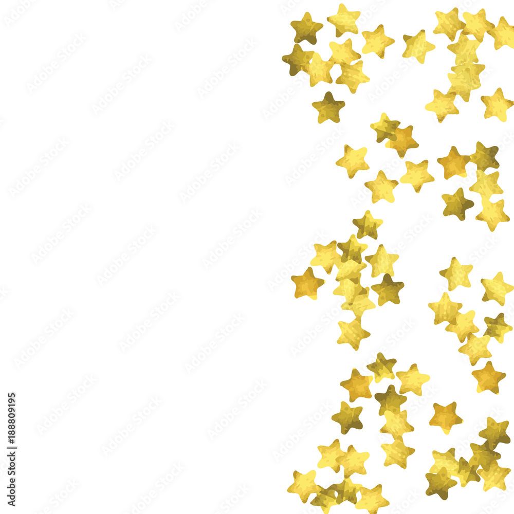 Star confetti. Gold random confetti background Star confetti. Gold random confetti background
