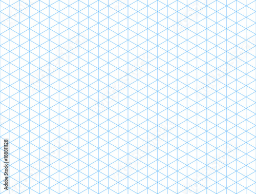 Seamless isometric blue grid backdrop photo