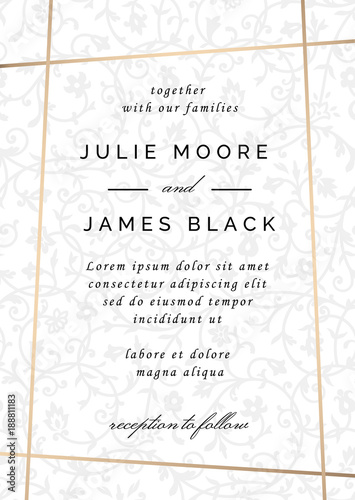 Vintage Wedding Invitation template