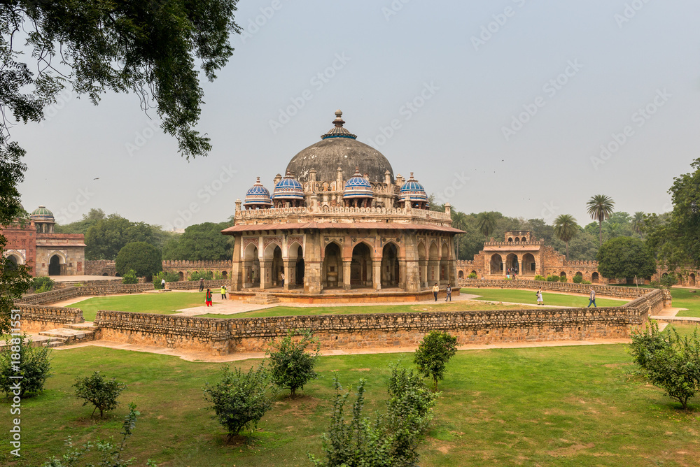 Isa Khan's Tomb at Humayuns Tomb in Delhi, India