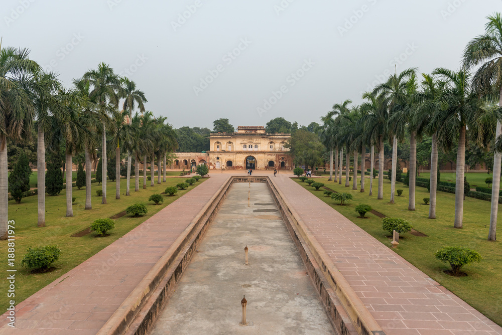 Garden at Safdarjang Tomb in Delhi, India