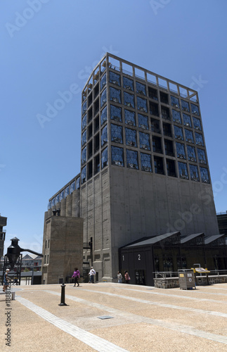 V&A Waterfront Cape Town South Africa, December 2017. An external view of The Zeitz Museum of Contemporary Art Africa photo