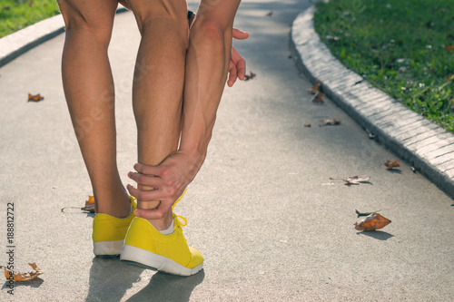 Ankle injury and pain from jogging / exercising outdoors.