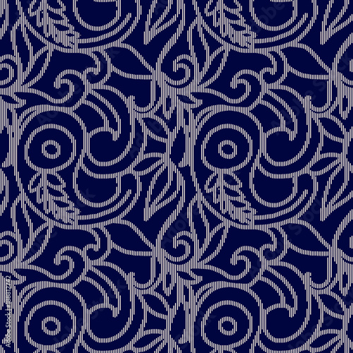 Seamless pattern with embroidery