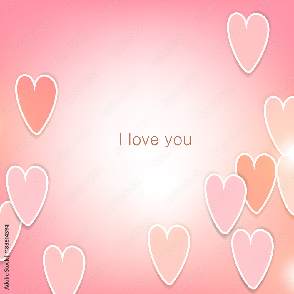 Elegant background with vector hearts. Valentine's Day