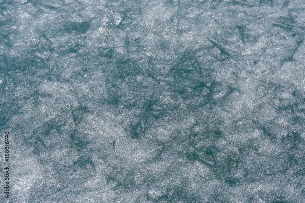 Obraz premium 凍った諏訪湖の湖面の模様