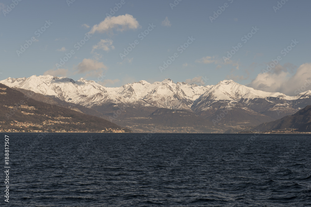 Vista del Lago de Como, Italia Vista del Lago de Como, Italia